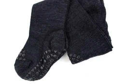 GoBabyGo dark grey melange kravlestrømpebukser merinould